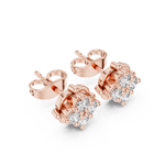 Gold Earrings 9-10050E, Rose Gold, view 2