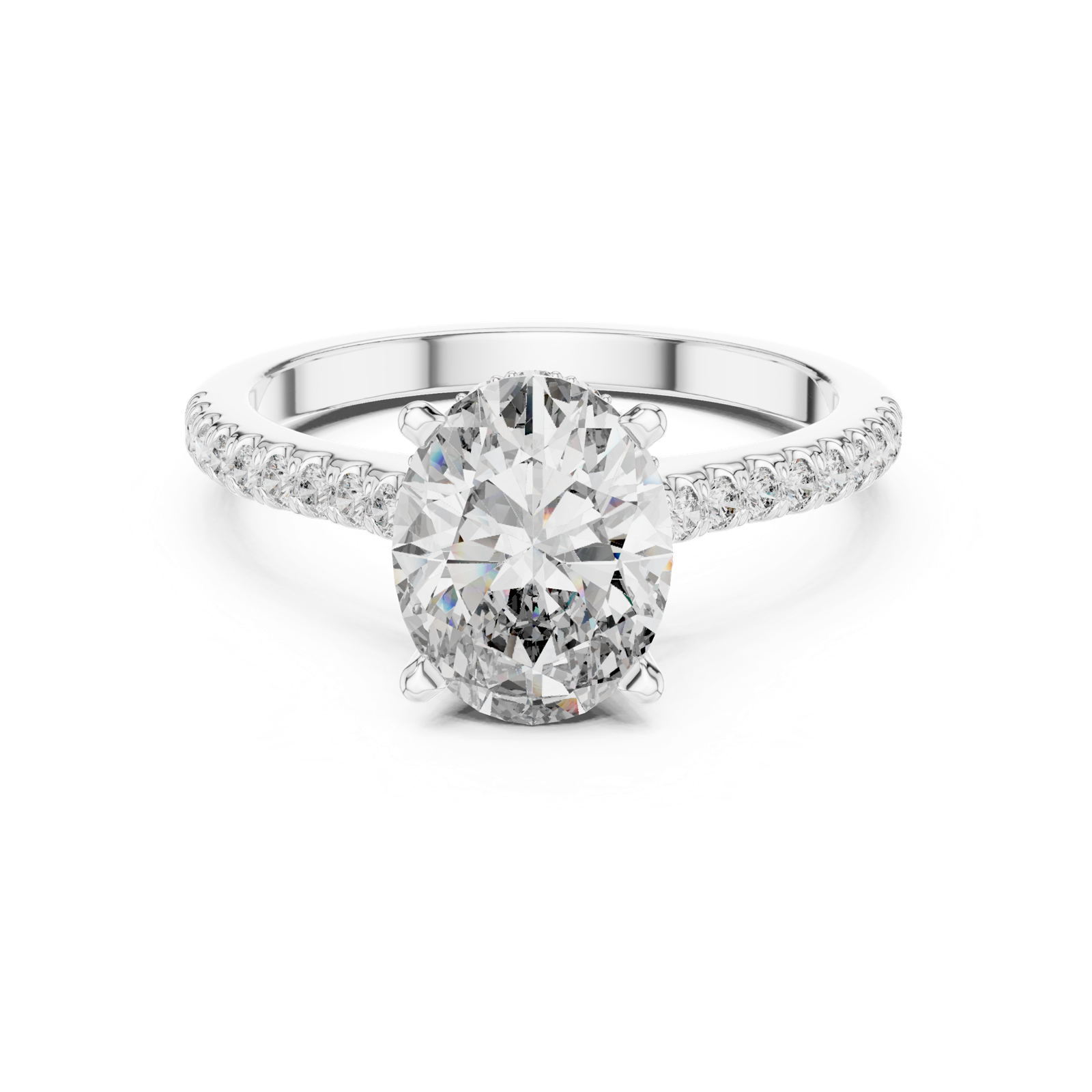 Gold Ring DDLR-169, White Gold, view 4