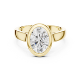 Gold Jewelry L36-3, Oval center stone, Yellow Gold, view 4