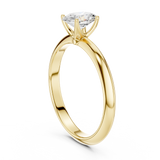 Gold Jewelry L36-6, Oval center stone, Yellow Gold, view 1