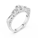 Gold Ring LR-0031, White Gold, view 2