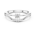 Gold Ring DDLR-830, White Gold, view 4