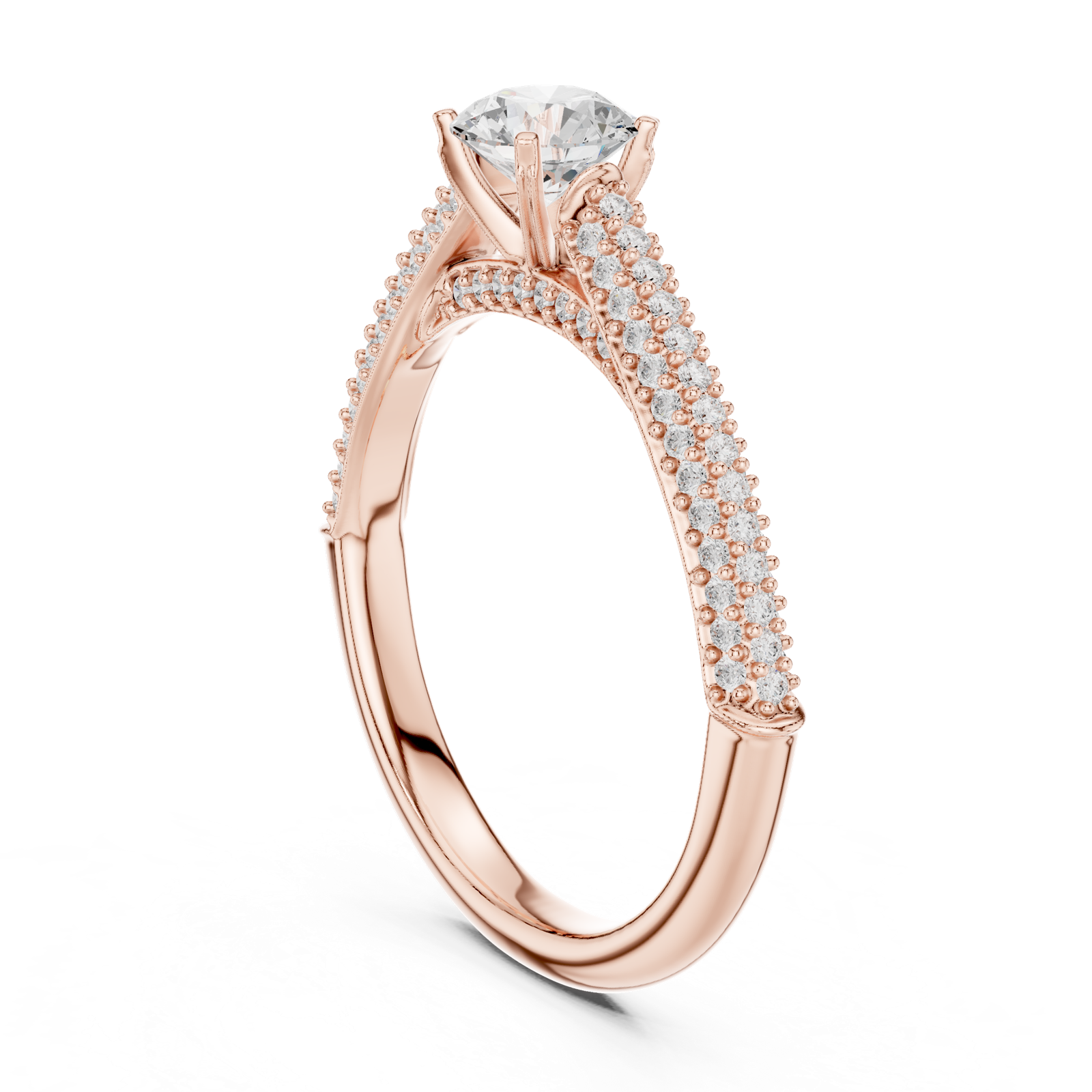 Gold Ring LR-0317, Rose Gold, view 1