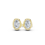 Gold Jewelry DDER-001, Oval center stone, Yellow Gold