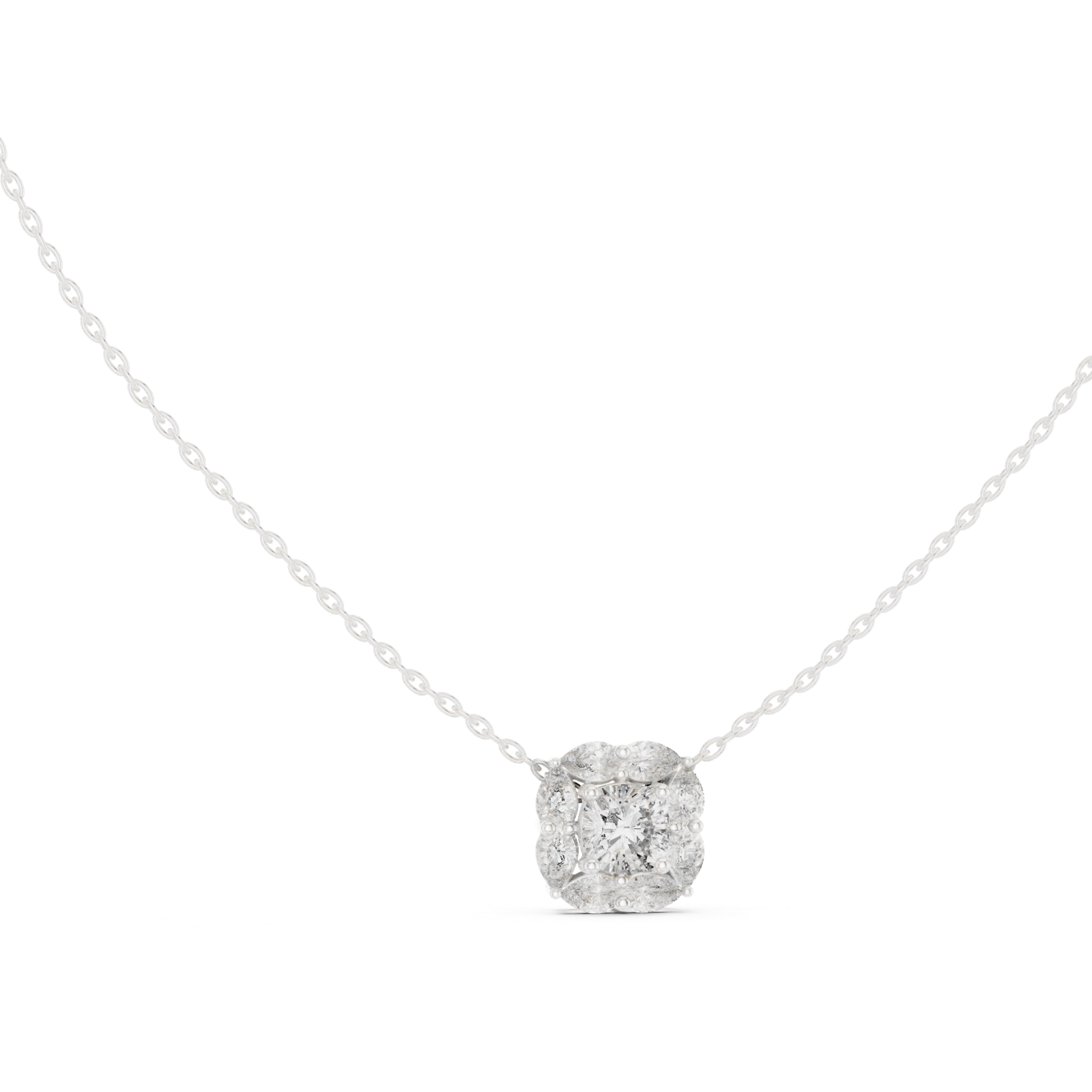 Gold Pendant GPD-0009, White Gold, view 1