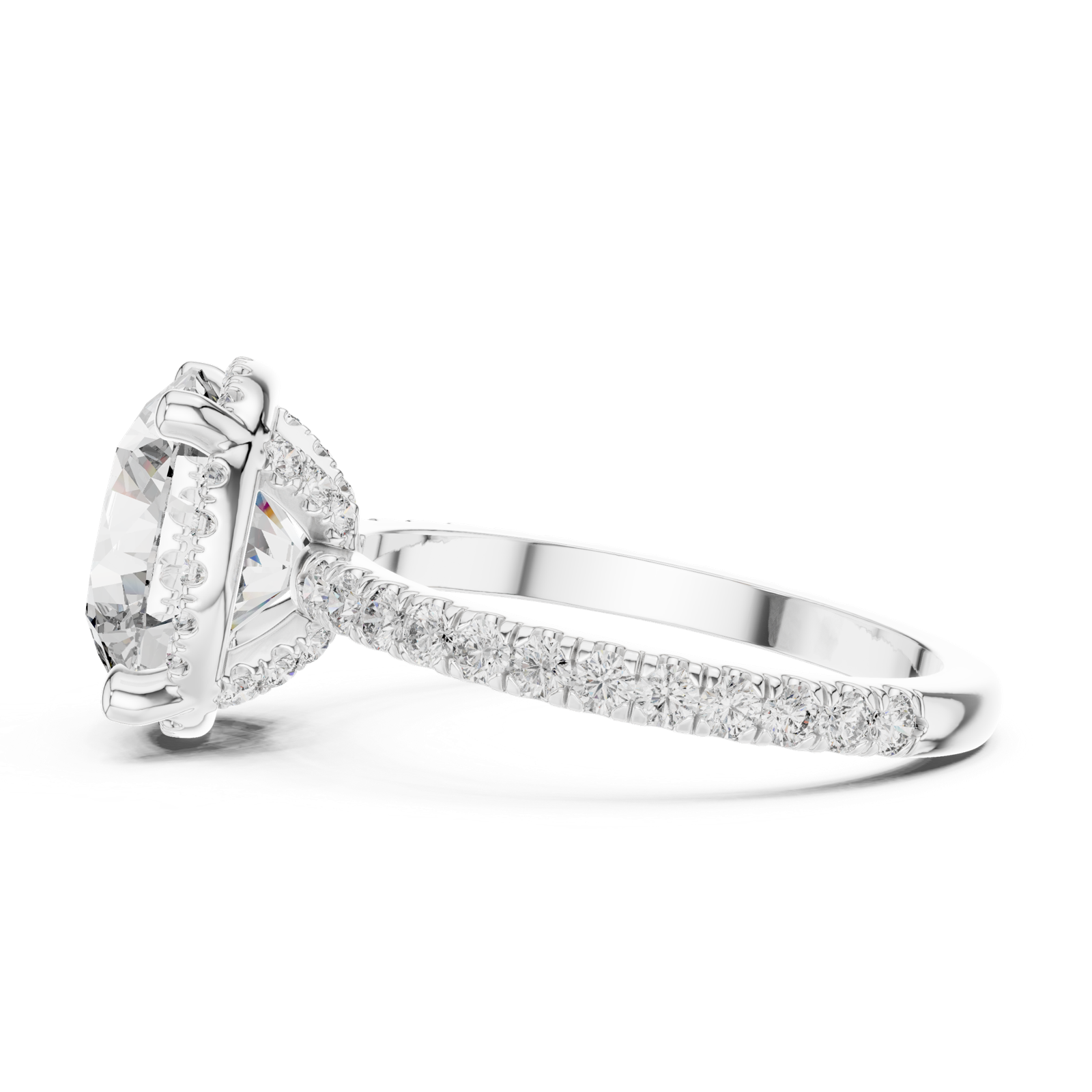 Gold Ring DDLR-172, White Gold, view 3