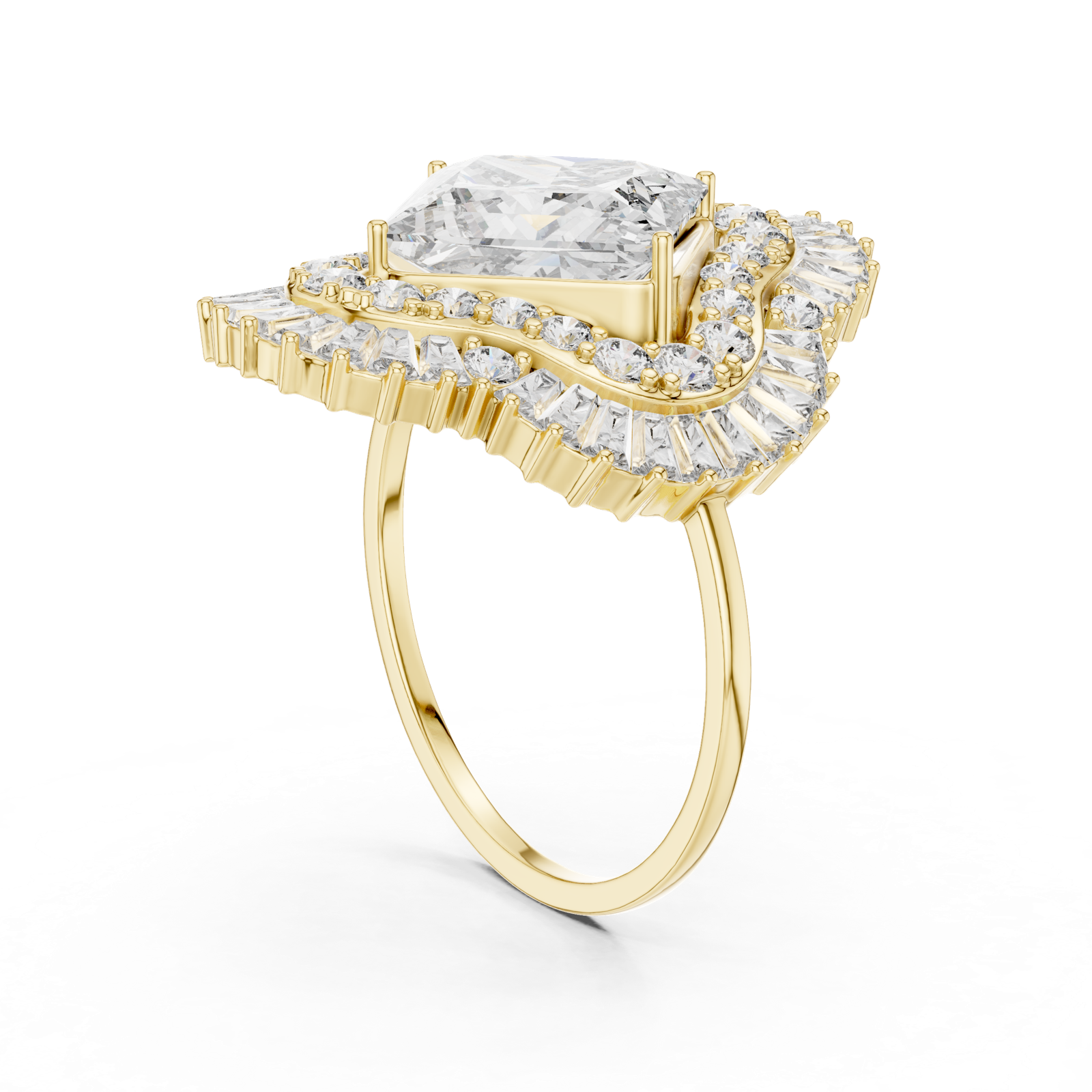 Gold Ring DR-6163, Yellow Gold