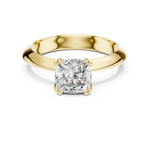 Gold Jewelry L36-8, Cushion center stone, Yellow Gold, view 4