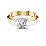 Gold Jewelry L36-8, Cushion center stone, Yellow Gold, view 4