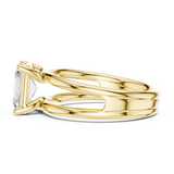 Gold Jewelry L36-9, Radiant center stone, Yellow Gold, view 3