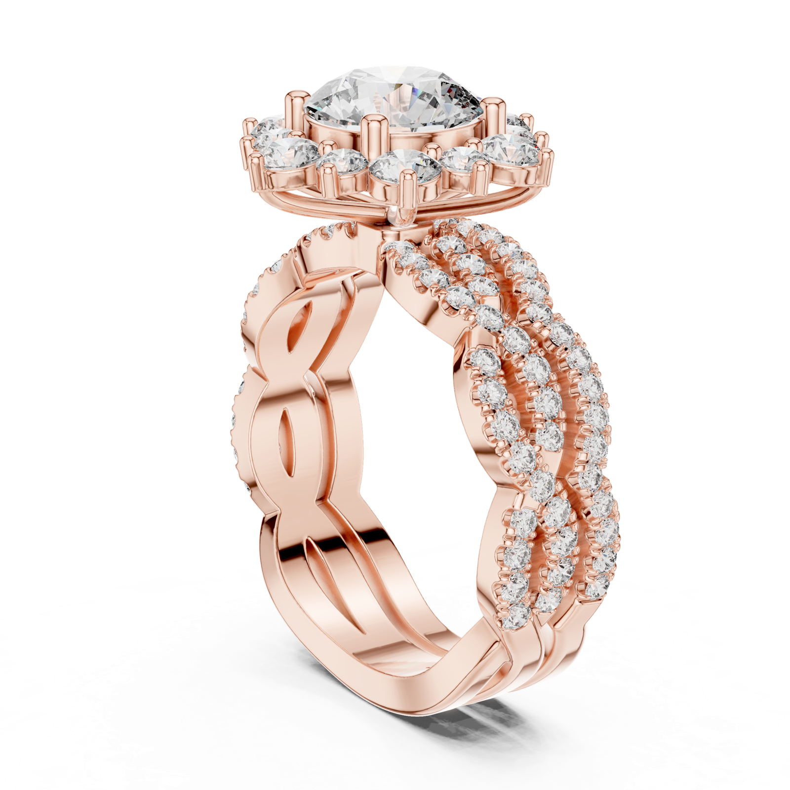 Gold Pendant 9-10018L_34, Rose Gold, view 1