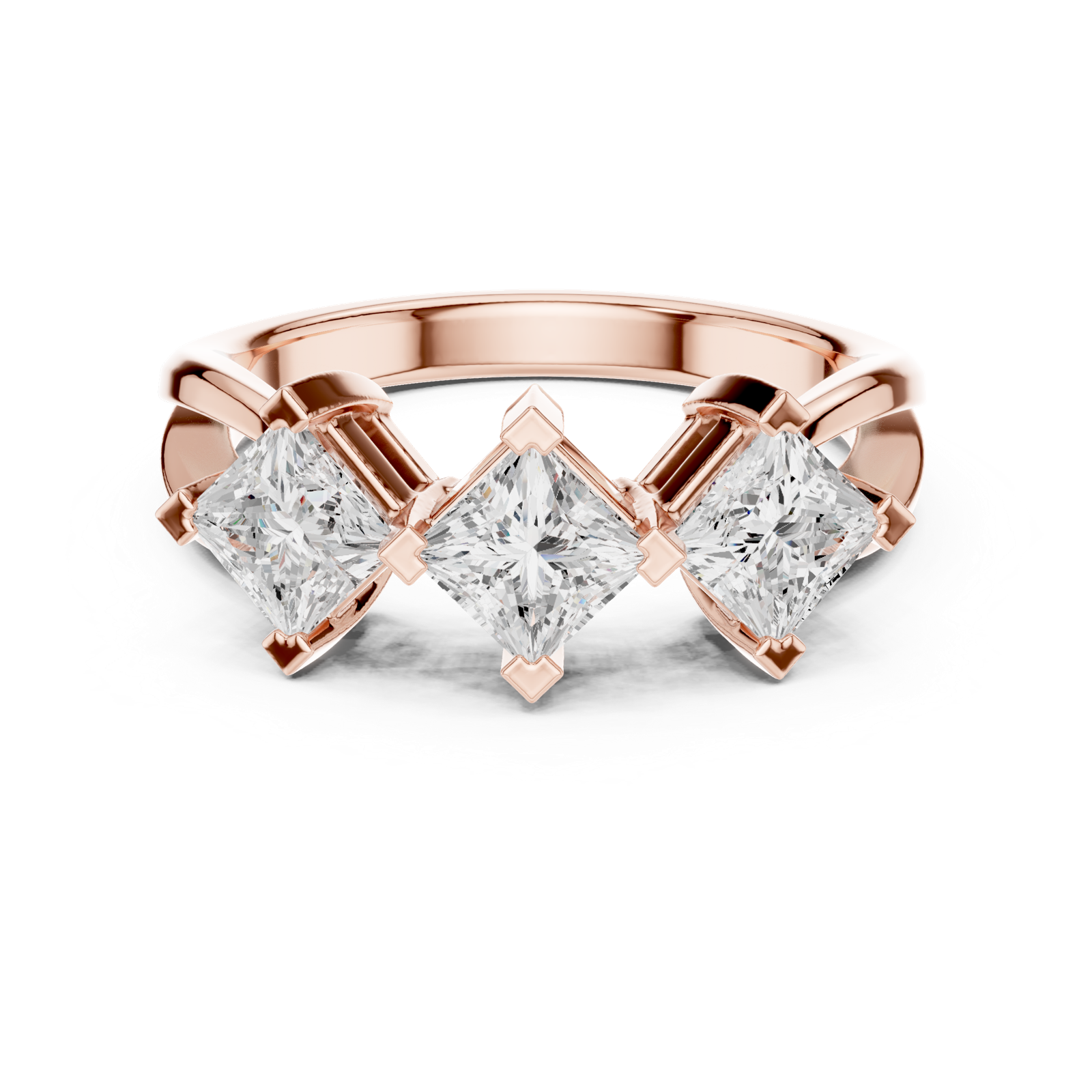 Gold Ring DDLR-488, Rose Gold, view 4