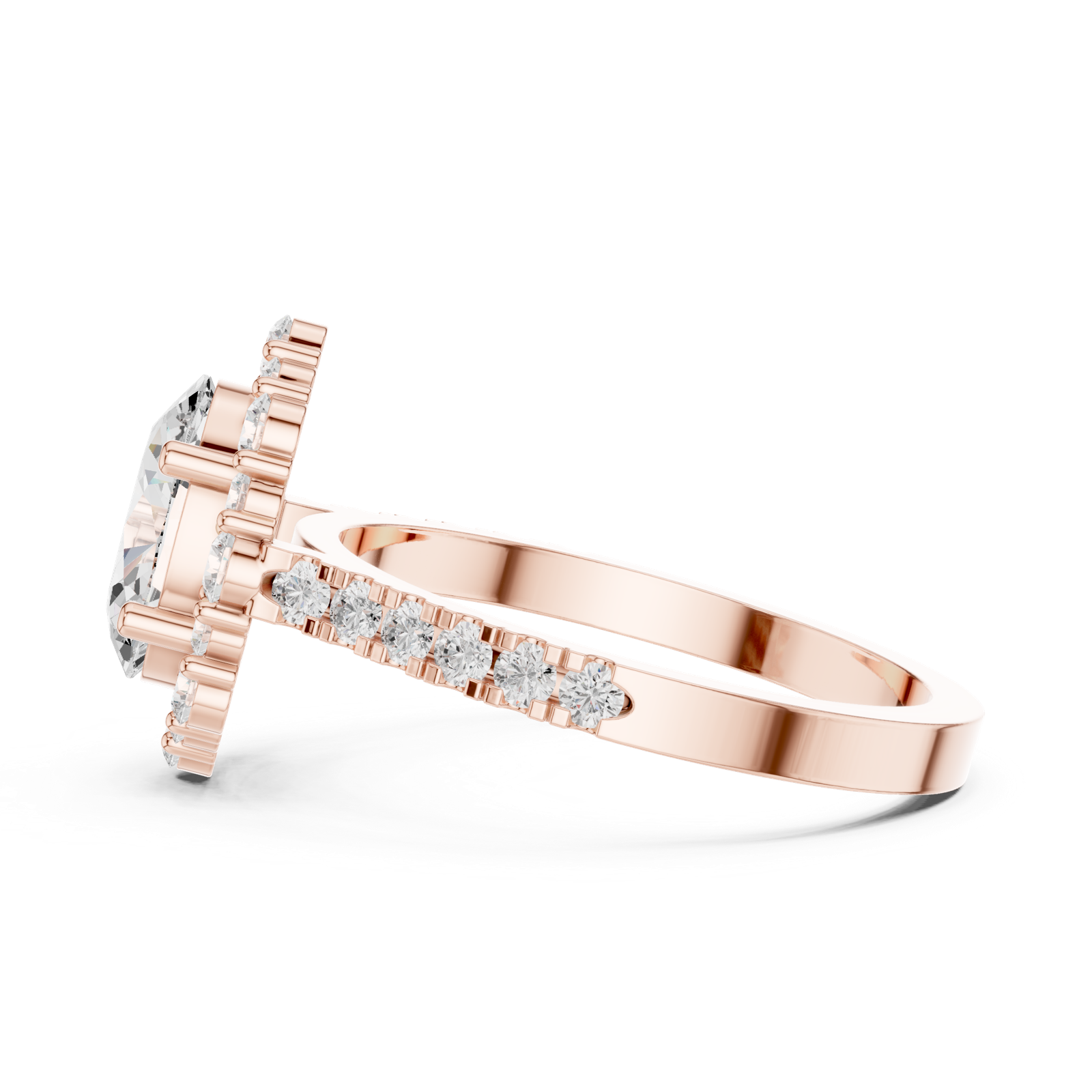 Gold Ring DDLR-351, Rose Gold, view 3