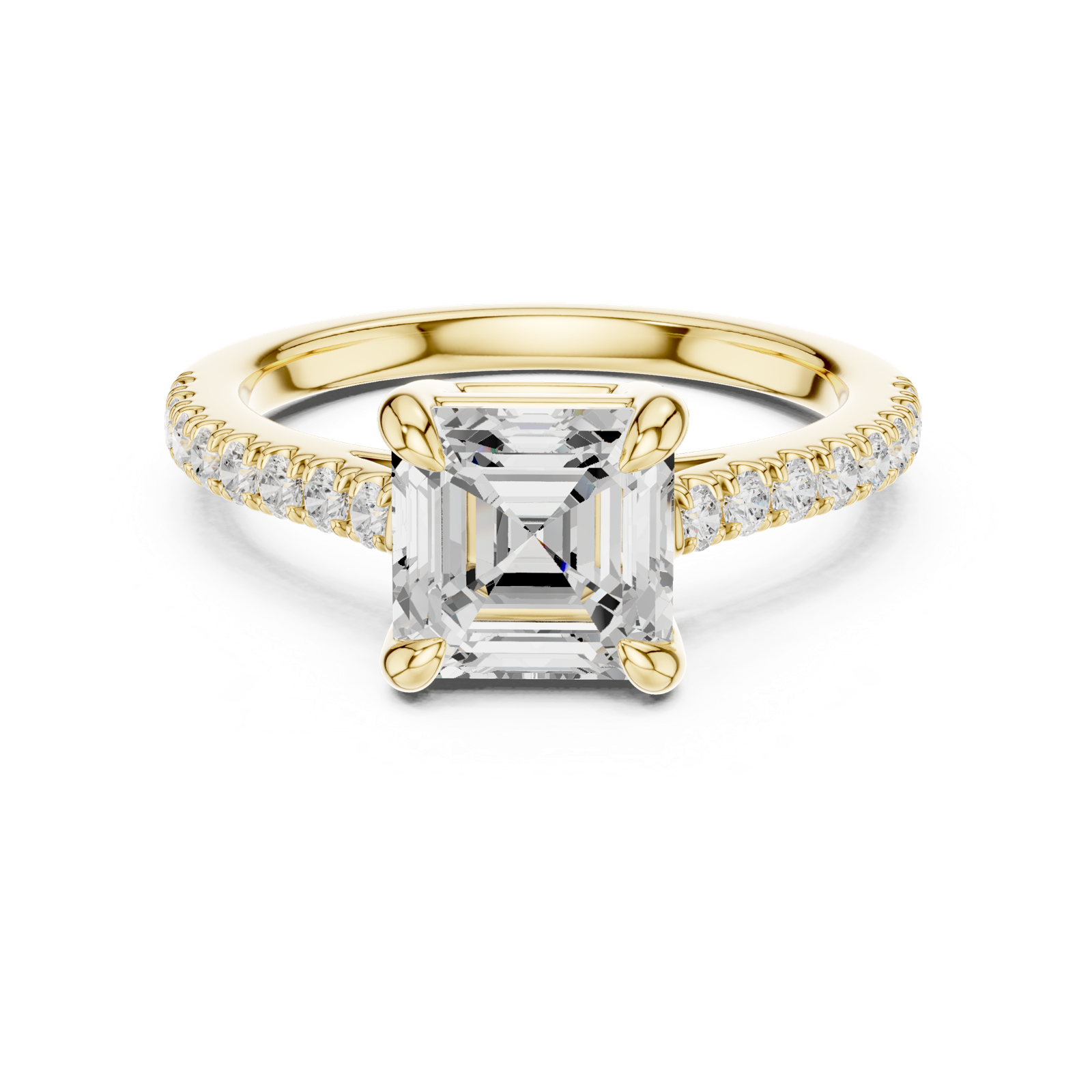 Gold Ring DDLR-874, Yellow Gold, view 4