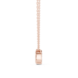 Gold Jewelry DDPS-001, Oval center stone, Rose Gold, view 3