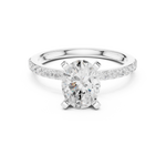 Gold Ring DDLR-888, White Gold, view 4