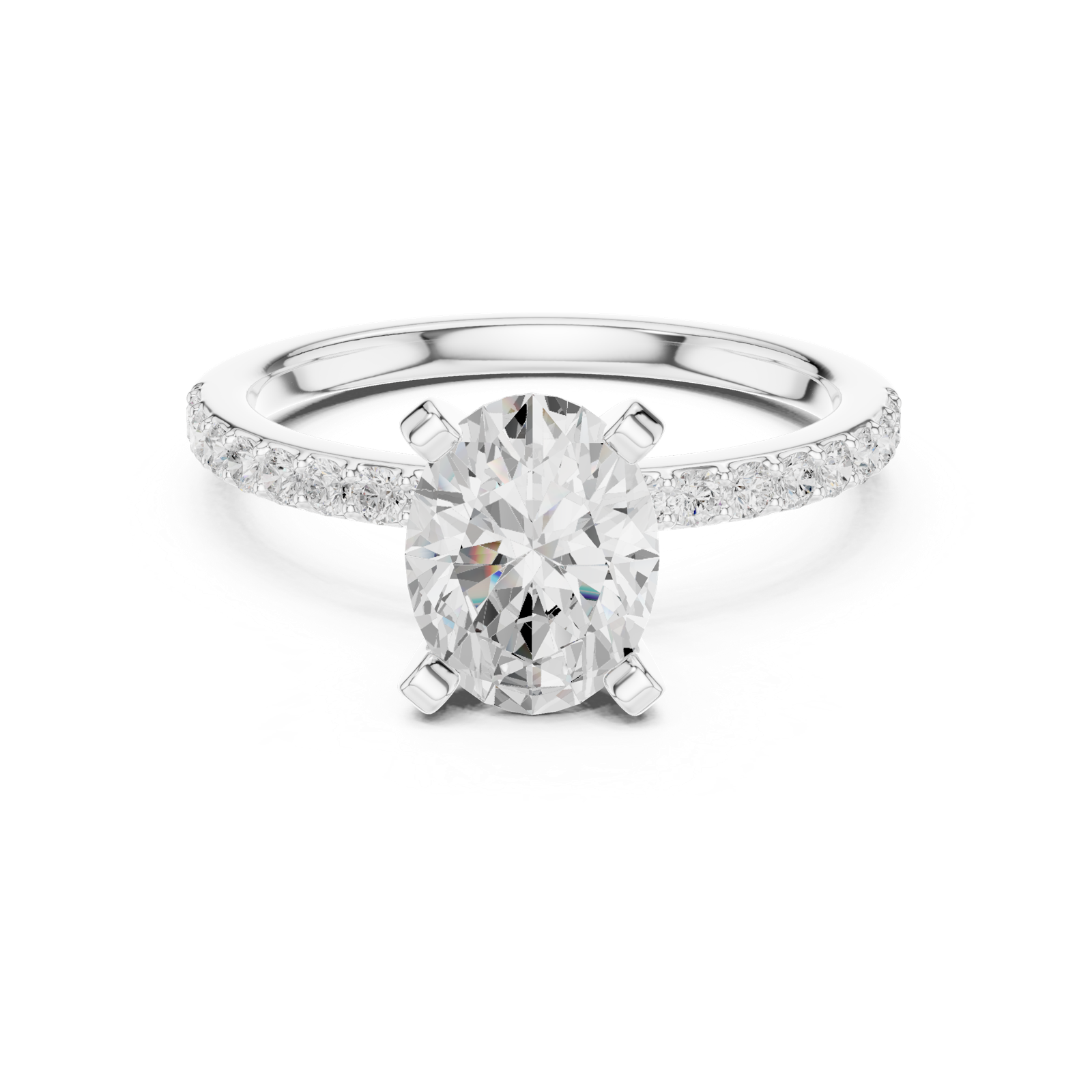 Gold Ring DDLR-888, White Gold, view 4