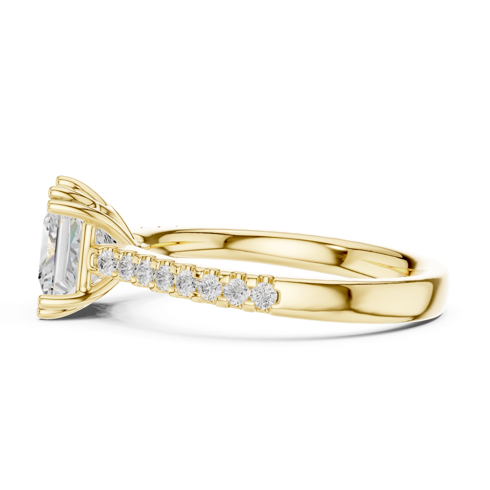 Gold Ring DDLR-735, Yellow Gold, view 3