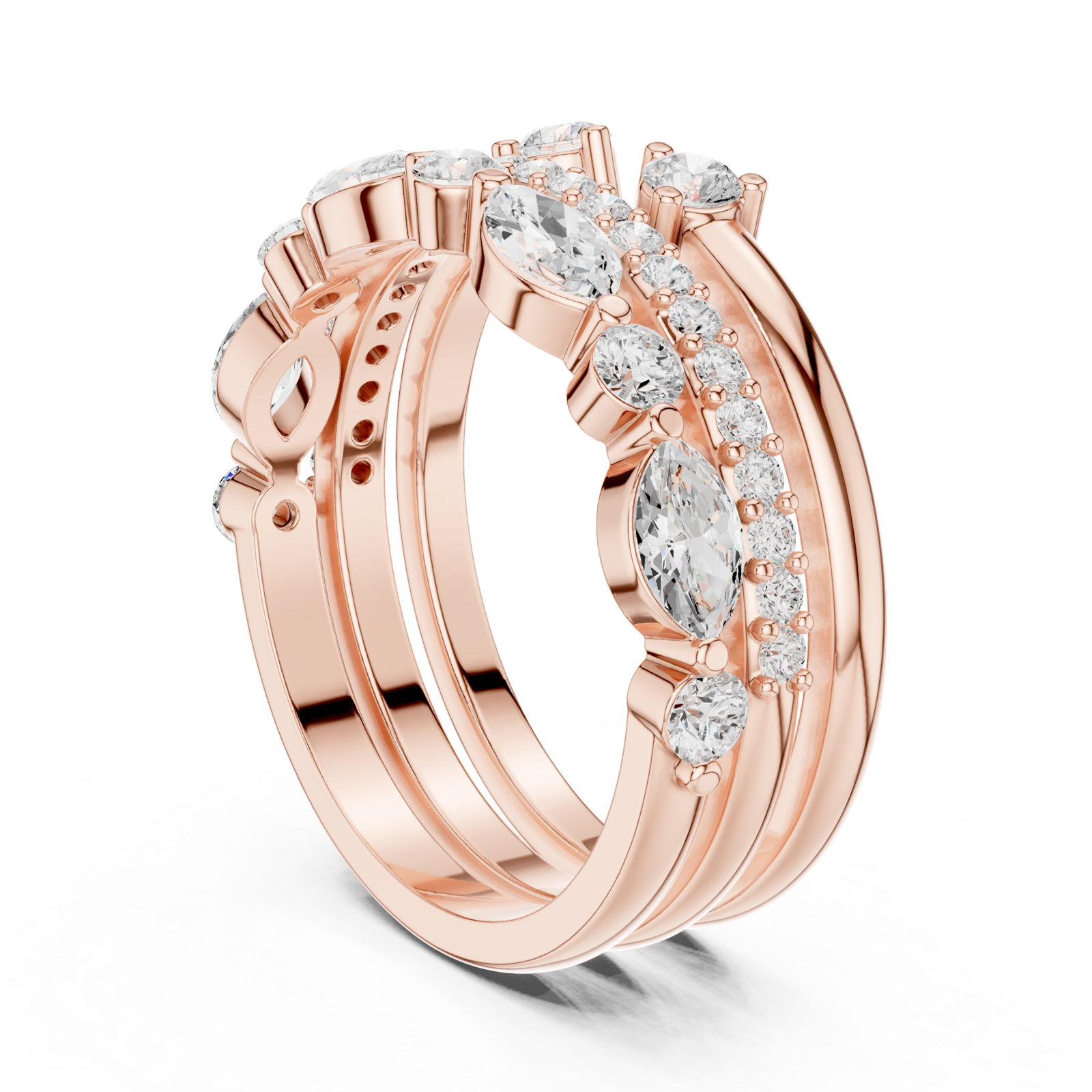 Gold Ring DDLR-383, Rose Gold