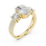 Gold Ring DDLR-718, Yellow Gold, view 2