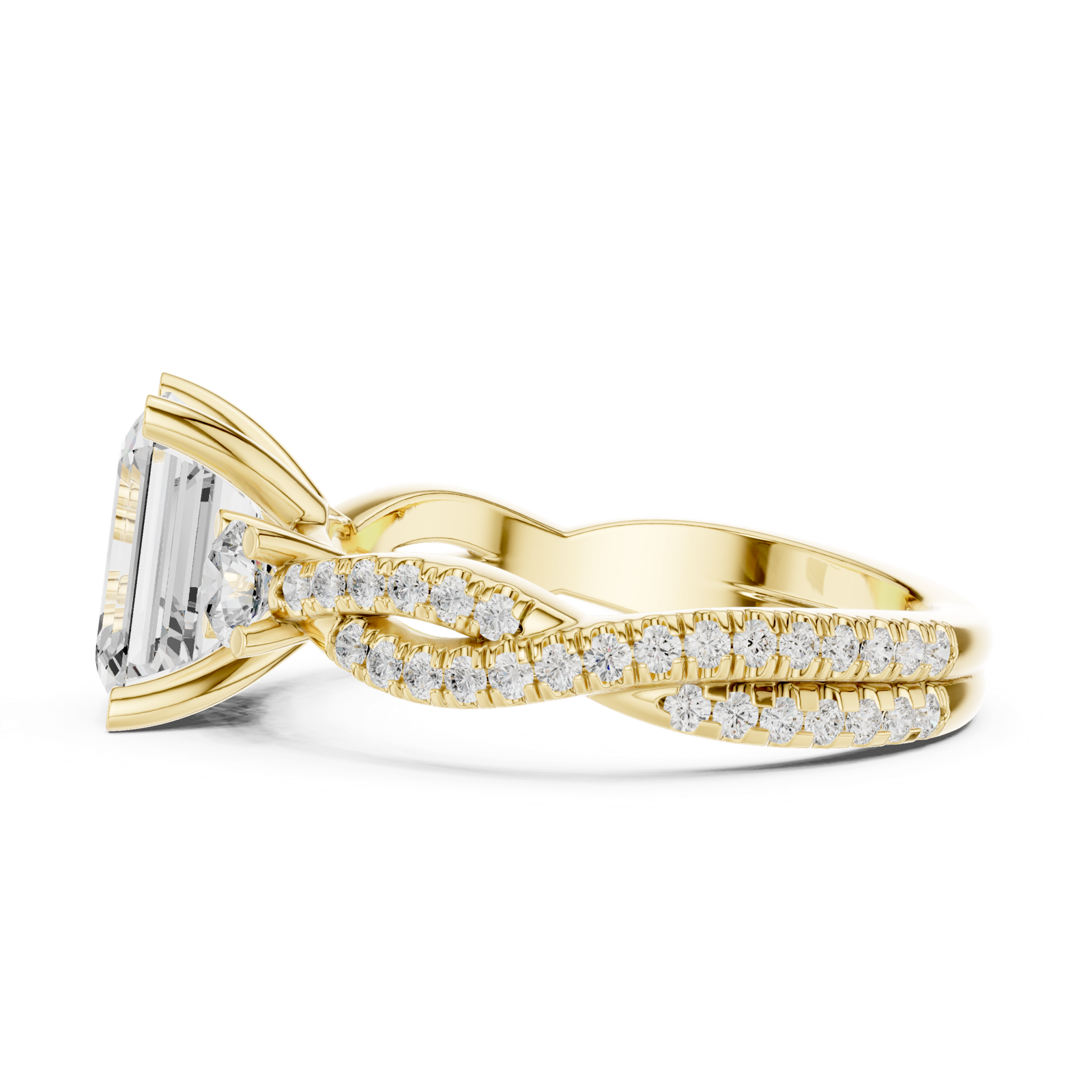 Gold Ring DDLR-281, Yellow Gold, view 3