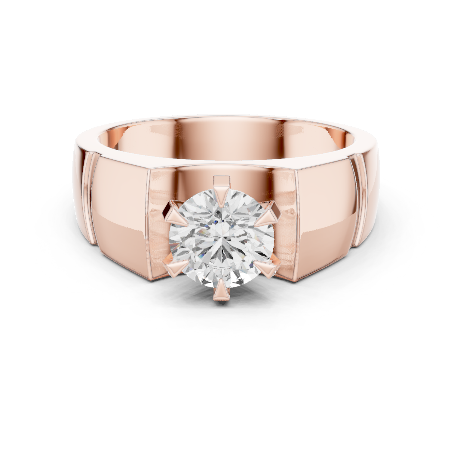 Gold Men's Ring GGR-0027, Rose Gold