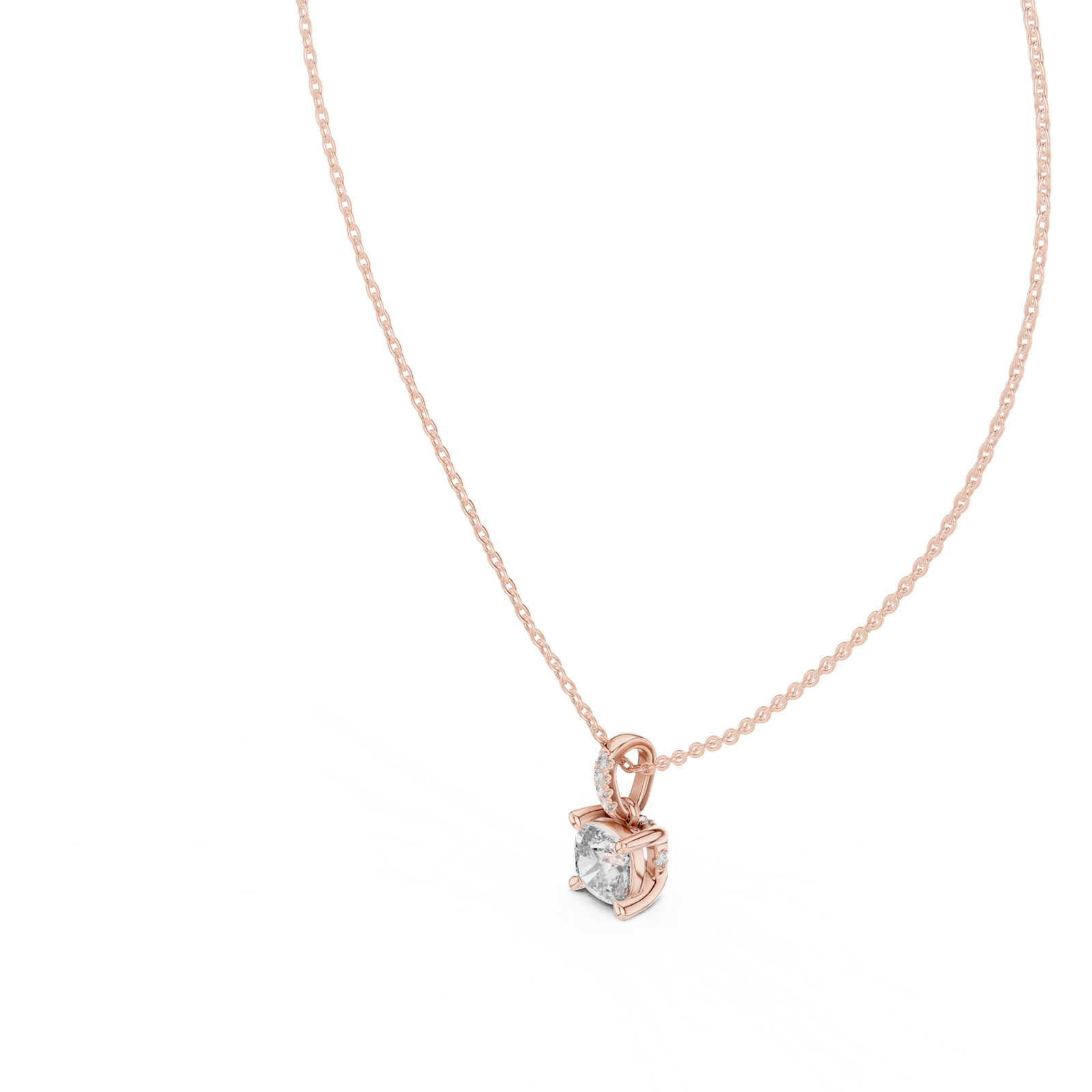 Gold Pendant GPD-0071, Rose Gold, view 2