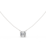 Gold Jewelry, Asscher center stone, White Gold