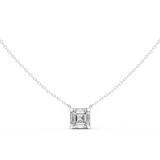 Gold Jewelry, Asscher center stone, White Gold