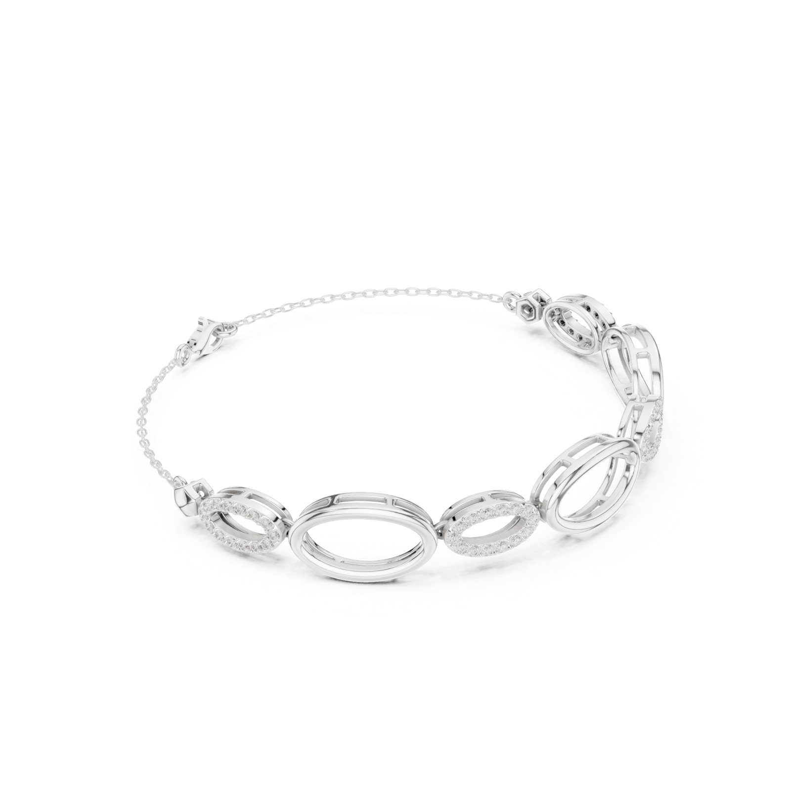 Gold Bracelet SBWB (31), White Gold, view 1