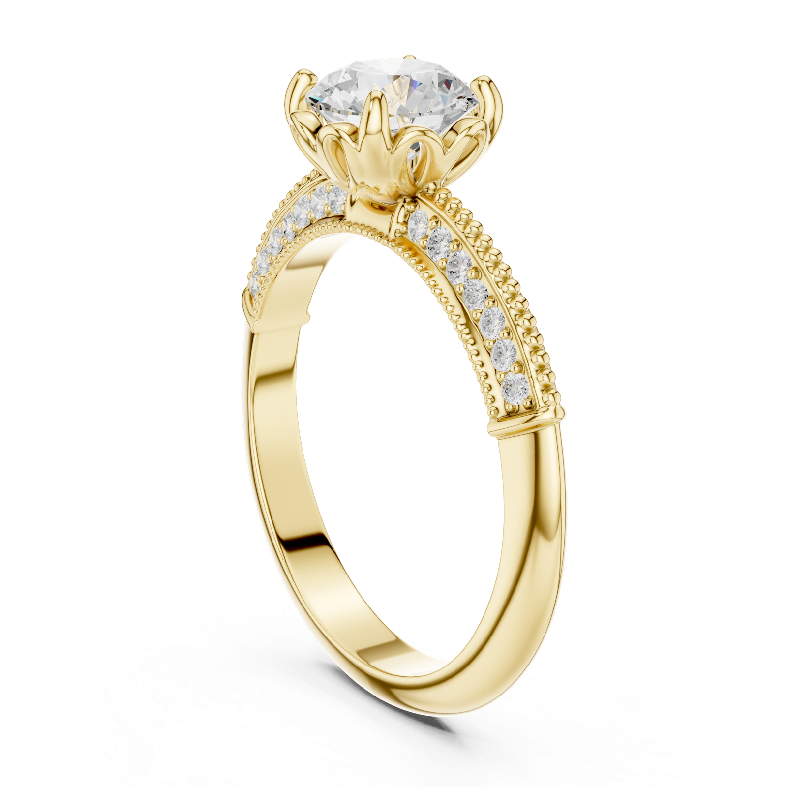 Gold Ring DDLR-685, Yellow Gold, view 1