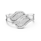 Gold Ring DR-6287, White Gold, view 4