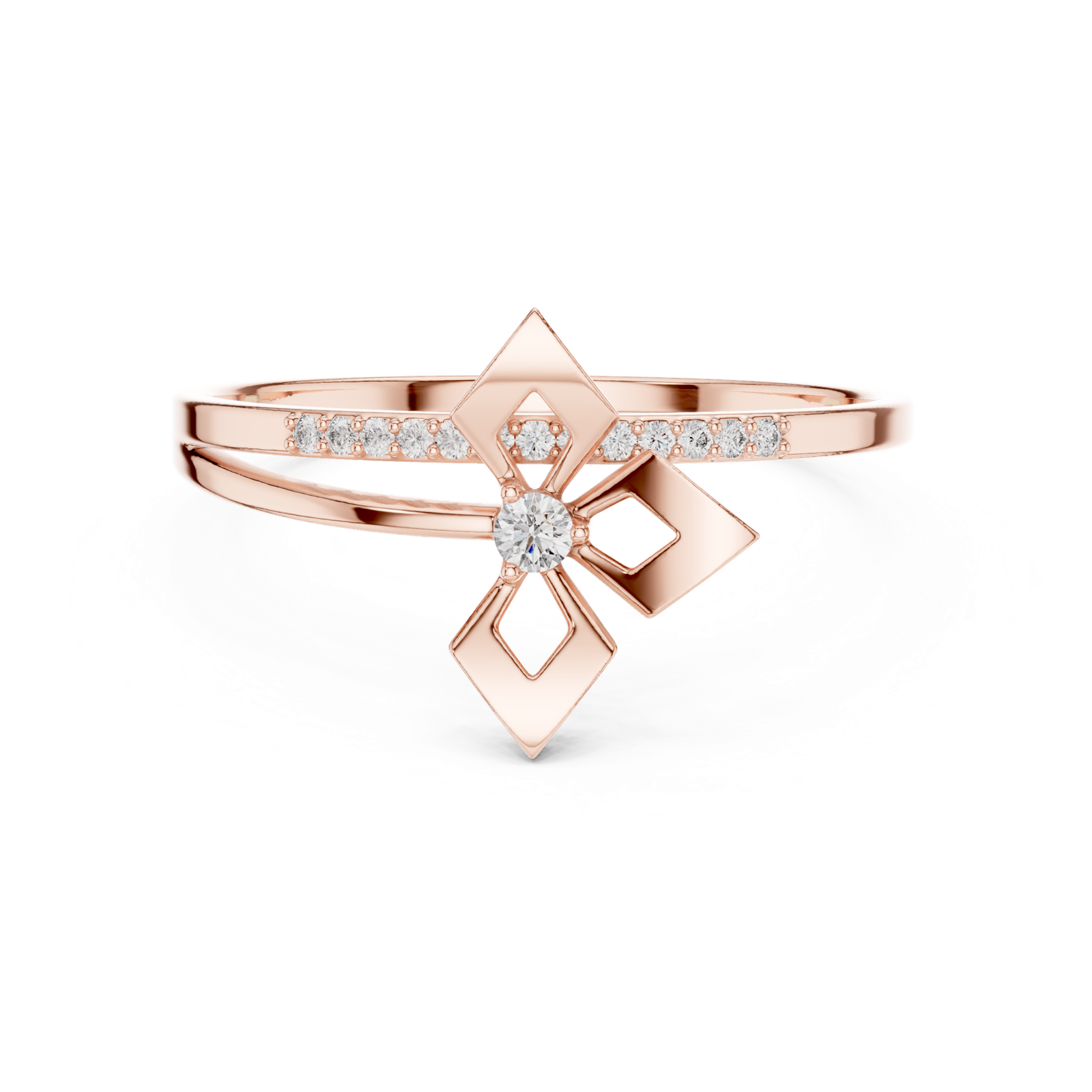 Gold Ring 1 (154), Rose Gold, view 4