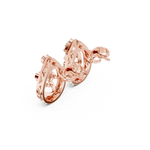 14K Solid Gold Lab Diamond Cluster Earrings, Rose Gold, view 2