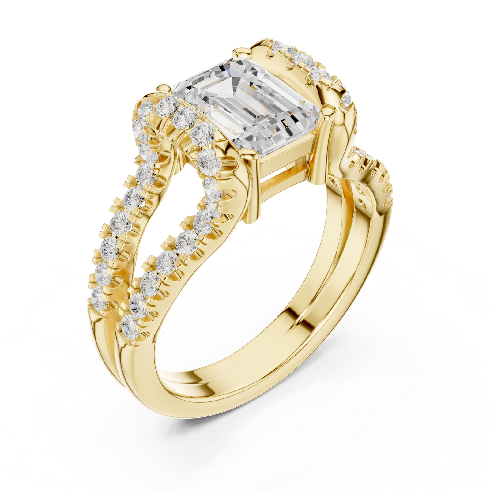 Gold Ring DDLR-409, Yellow Gold, view 2