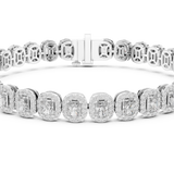 14K Solid Gold Lab Diamond Bracelet, White Gold, view 4