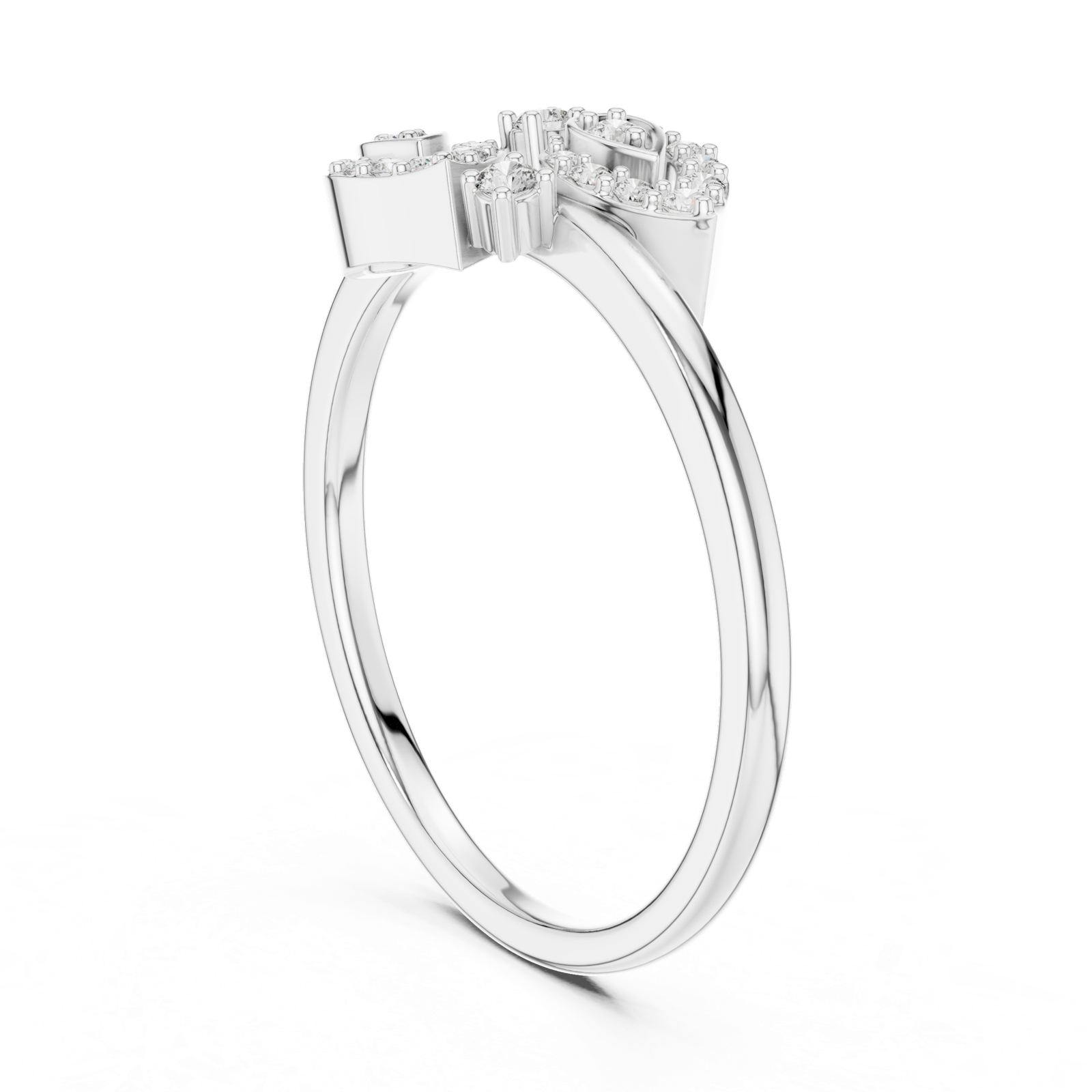 Gold Ring LR-01 (60), White Gold