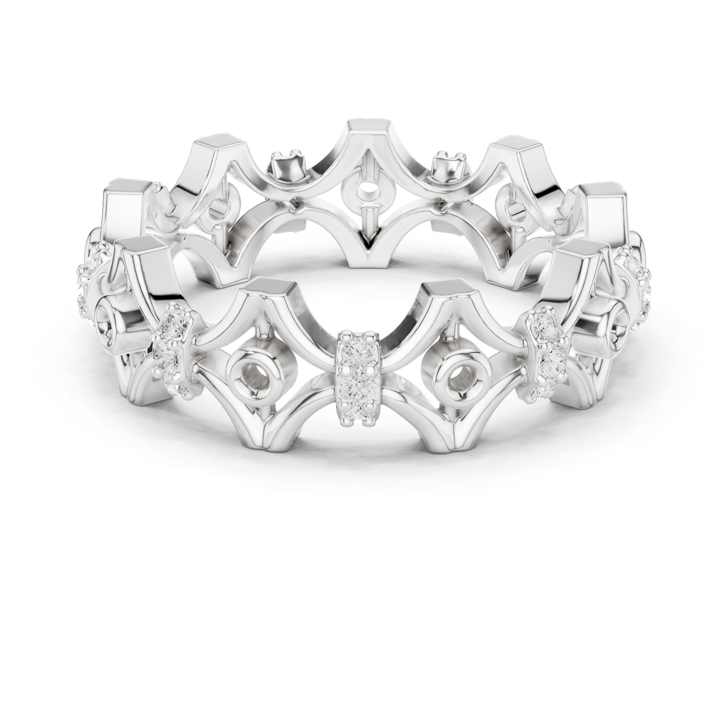 Gold Ring R47, White Gold