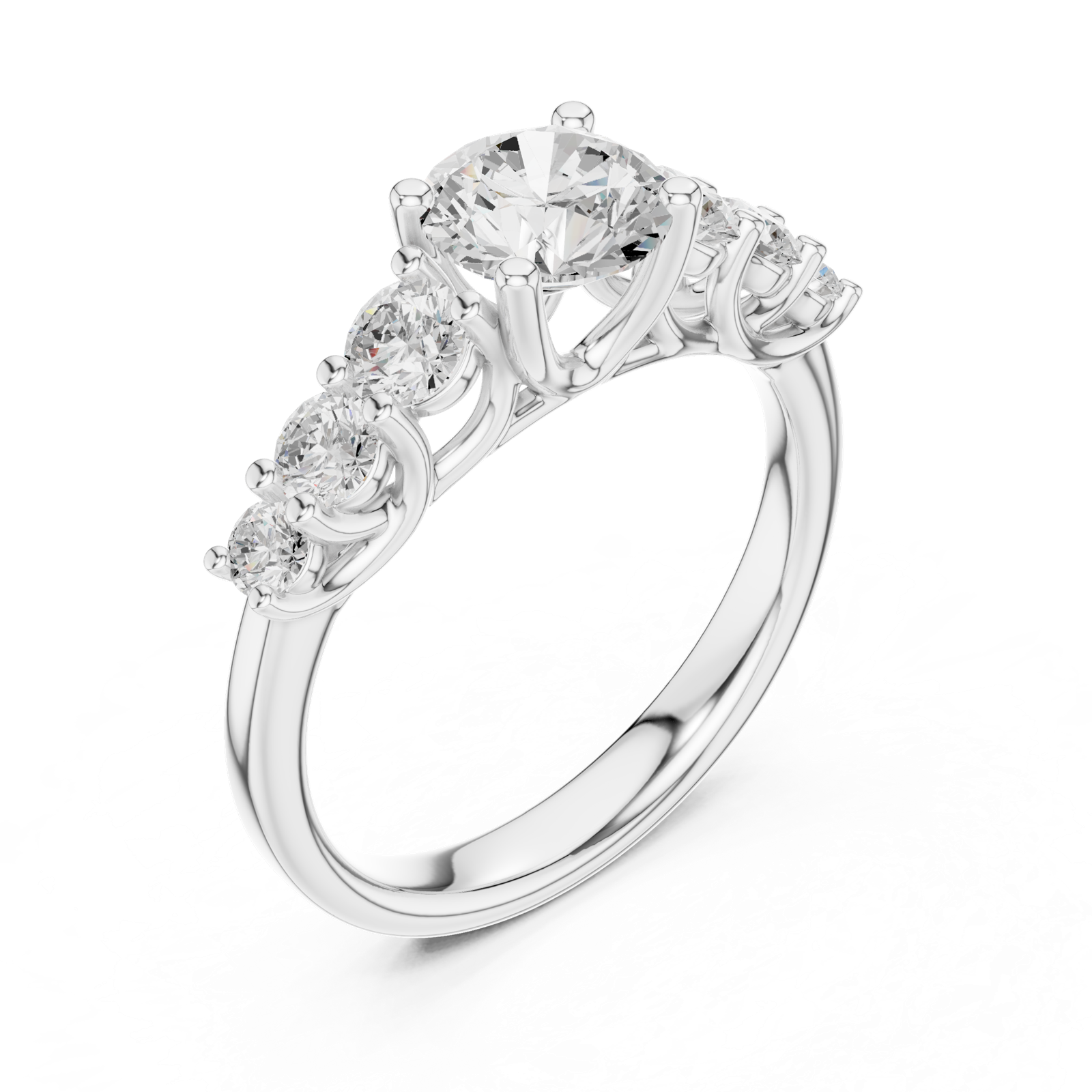 Gold Ring DDLR-681, White Gold, view 2