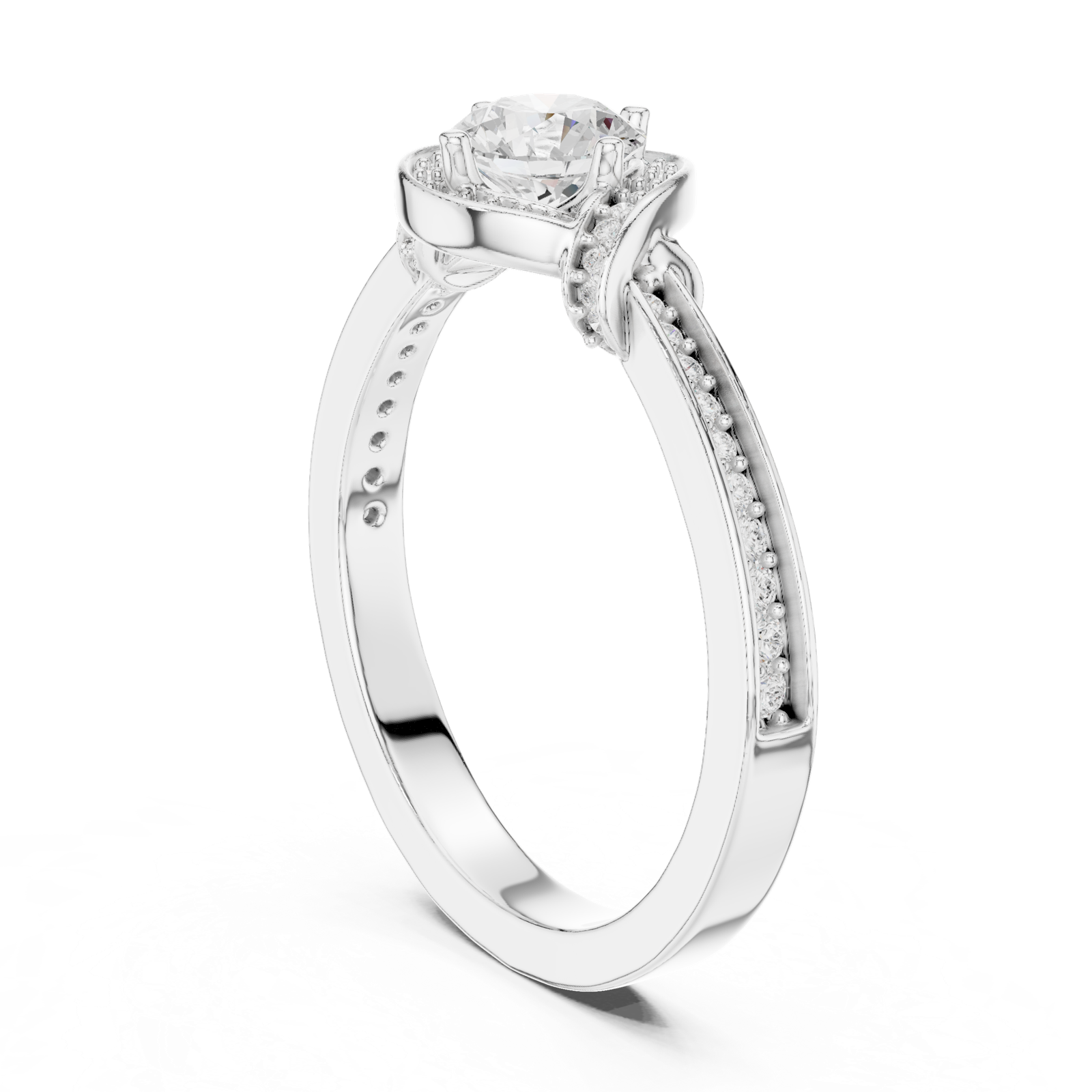 Gold Ring LR-0332, White Gold