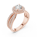 Gold Ring LR-0213, Rose Gold, view 2