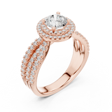 Gold Ring LR-0213, Rose Gold, view 2