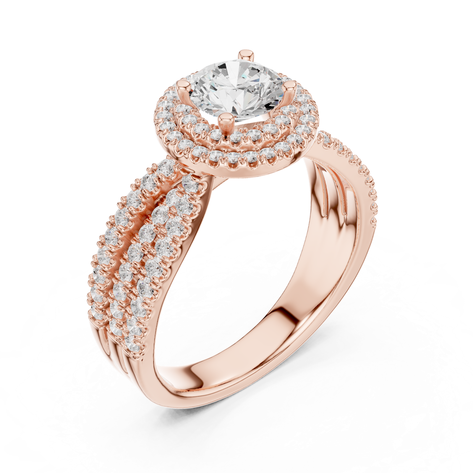 Gold Ring LR-0213, Rose Gold, view 2