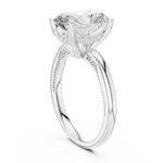 Gold Ring DDLR-175, Radiant center stone, White Gold, view 1