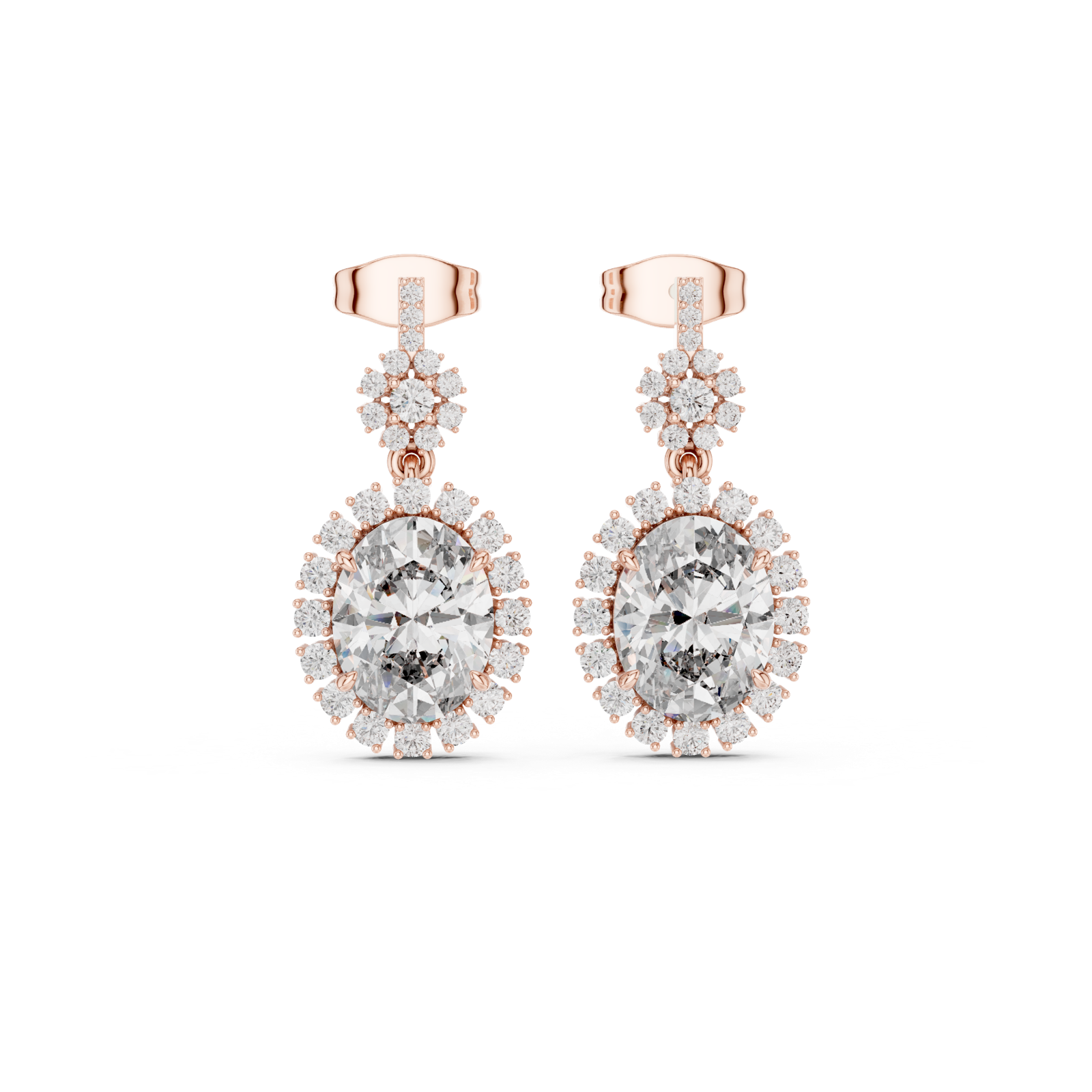 Gold Earrings 3-10016E_136, Rose Gold