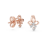 Gold Earrings 12-10017@E, Rose Gold