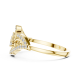 Gold Ring DR-6281, Yellow Gold, view 3