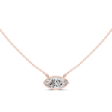 Gold Jewelry DDPO-007, Marquise center stone, Rose Gold, view 4