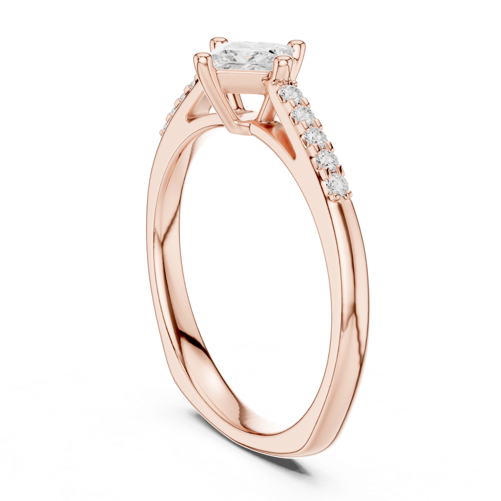 Gold Ring DDLR-518, Rose Gold, view 1