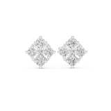 Gold Earrings 9-10053E, White Gold